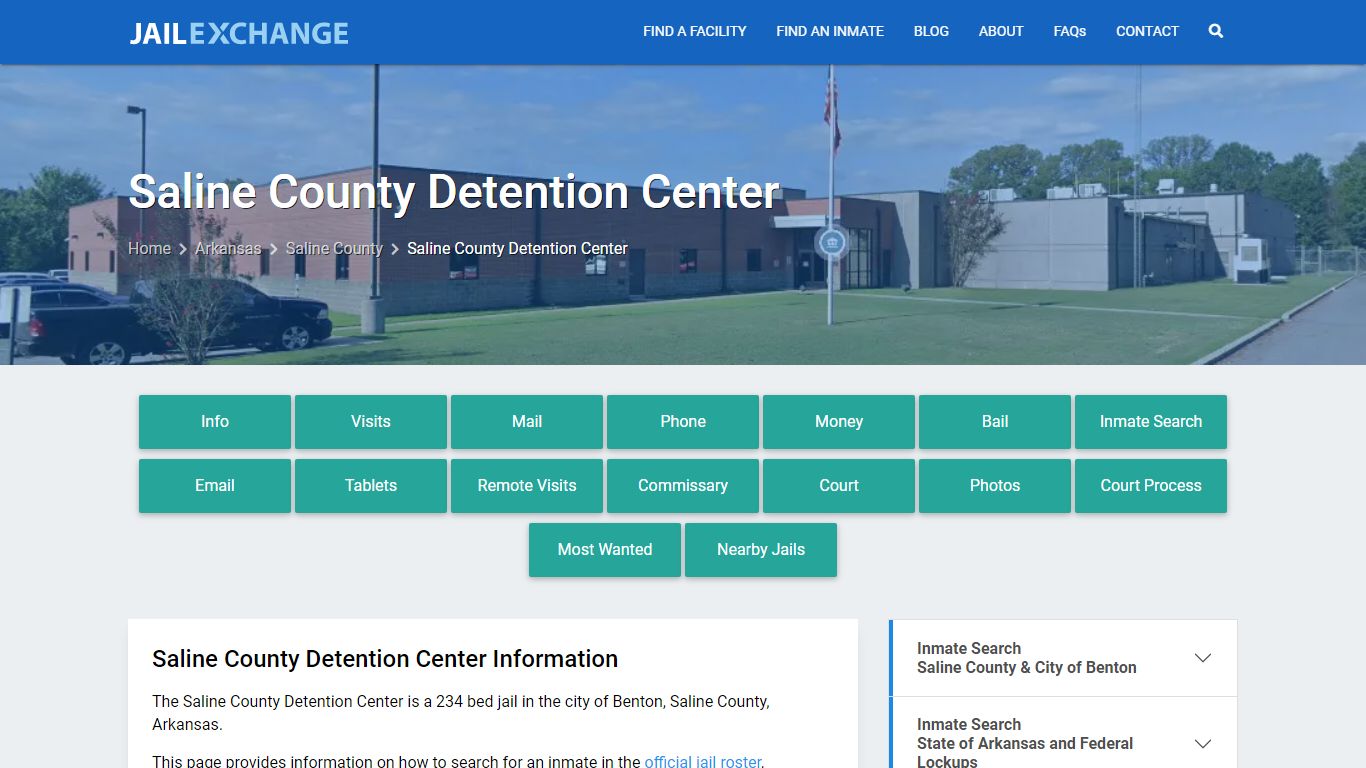 Saline County Detention Center, AR Inmate Search, Information