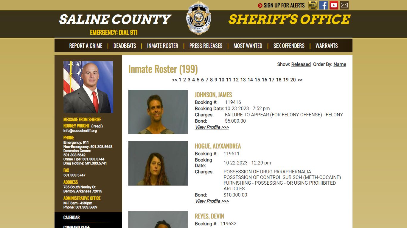 Inmate Roster (208) - Saline County Sheriff's Office